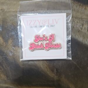 Izzy & Liv Pink and Gold Enamel Pin